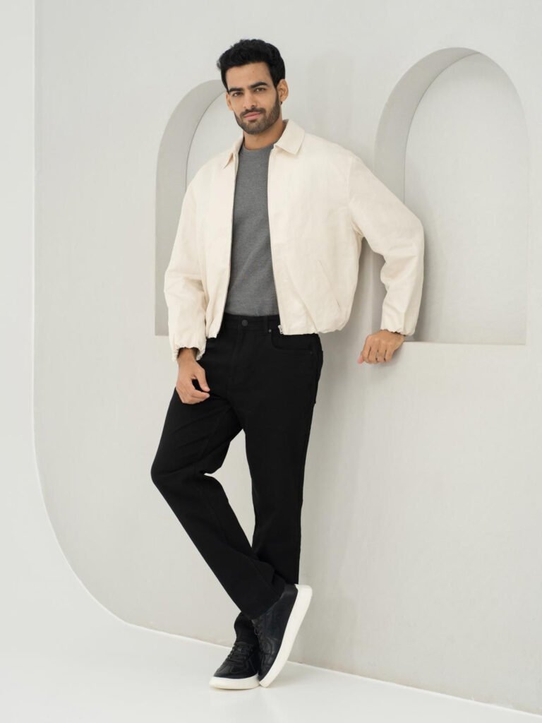 Men Inklock No Fade Black Relaxed Fit Jeans