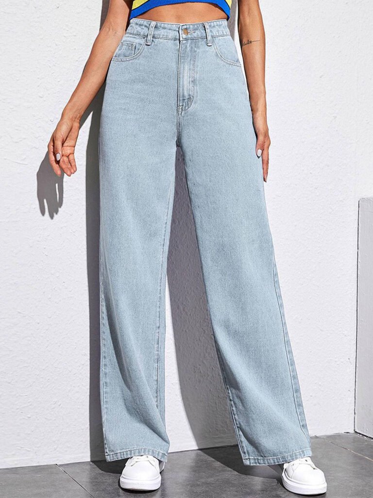 Blue Women Jean Straight Fit High-Rise Stretchable Jeans