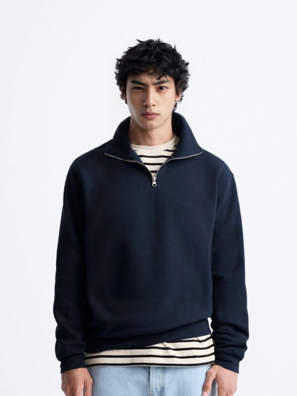 Navy Blue Men Sweatshirt