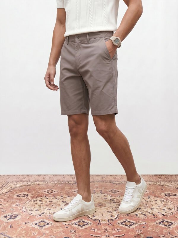 Taupe Men Pure Cotton Chino Shorts