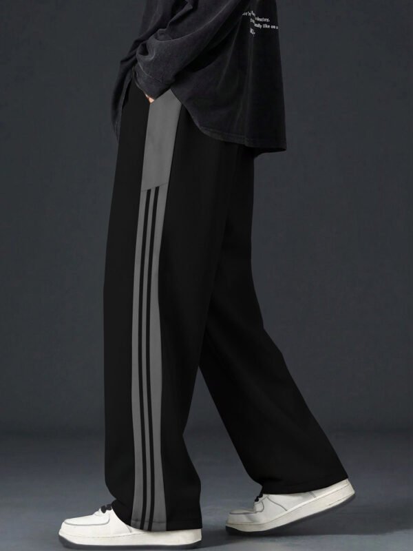 Black Men Relaxed Fit Track Pants