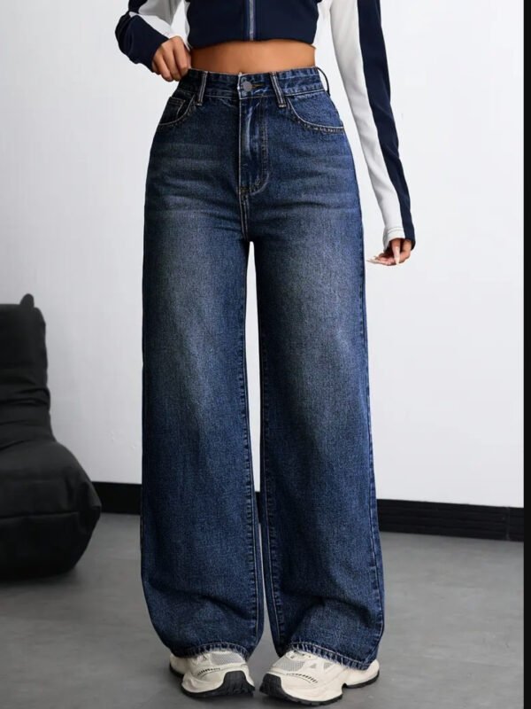 Blue Women High-Rise Baggy Fit Jeans