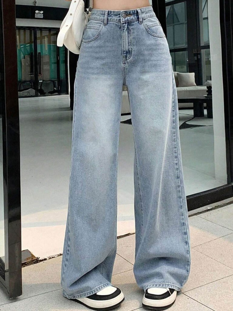 Blue Women Comfort Baggy Fit High-Rise Stretchable Jeans